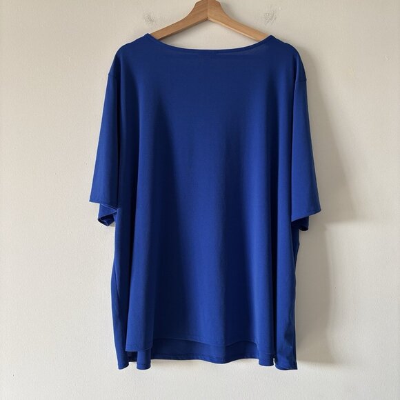 C. Est. 1946 Blouse Blue Short Sleeve Top Women’s PLUS SIZE 22/24W Mature NWT - Picture 11 of 13